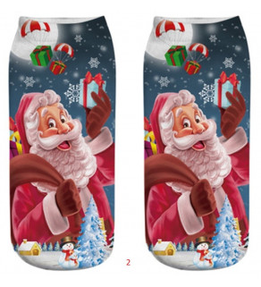 Ponožky s Vánočními motivy bílé 16 -19 cm