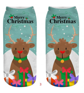Ponožky s Vánočními motivy bílé 16 -19 cm